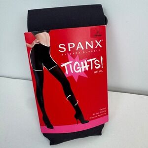 Spanx Luxe Leg Tights Charcoal Grey Opaque Shaping Pantyhose FH3915 Size B 60D